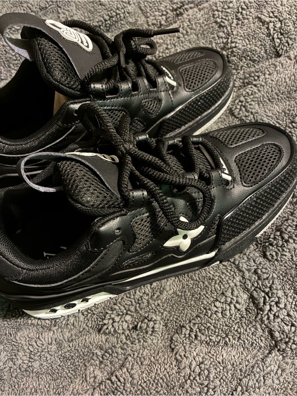 Louis Vuitton Black and White Men's Sneakers